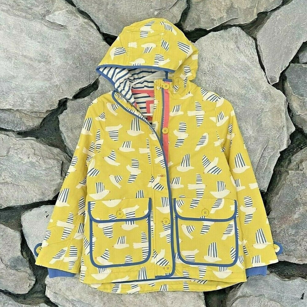 Girls Mini Boden Lined Rain Jacket Girls Size 9-10 - Picture 1 of 7